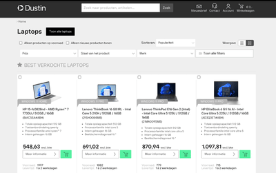 Dustin.be – E-commerce Platform - Software Entwicklung