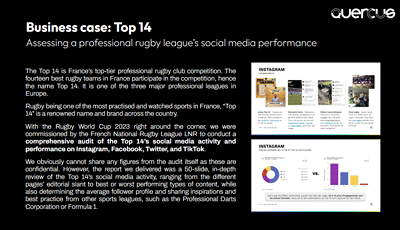 TOP 14 – Social Listening & Data Analytics - Web analytique/Big data