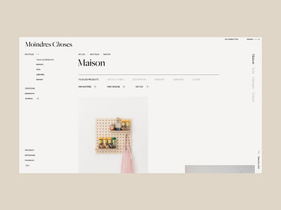Moindres Choses - Web design - E-commerce