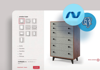Online constructor of designer furniture - Creación de Sitios Web