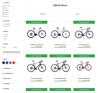 Fietsenconcurrent op kop! Nieuwe fiets met Shopify - E-commerce