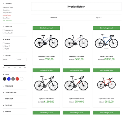 Fietsenconcurrent op kop! Nieuwe fiets met Shopify - E-commerce