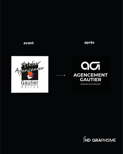 Refonte logo Agencement Gautier Rennes - Graphic Design