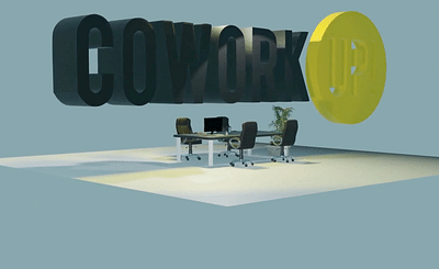 Web Design + 3D Animation: CoworkUp - Graphic Design