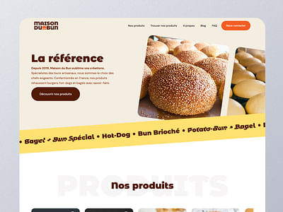 Vente B2B de buns artisanaux, hot-dogs et bagels - Création de site internet