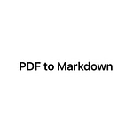 PDF to Markdown
