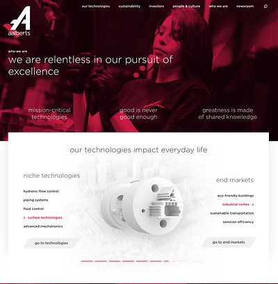 Aalberts Coorporate website - Branding & Positionering