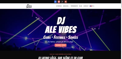 DJ Ale Vibes : site web multilingue et référencement local - Marketing