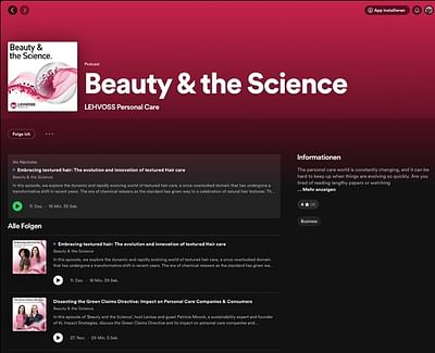 PODCAST - Beauty & the Science - Grafikdesign