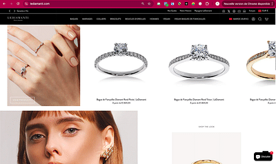 site web shopify du diamant - Création de site internet
