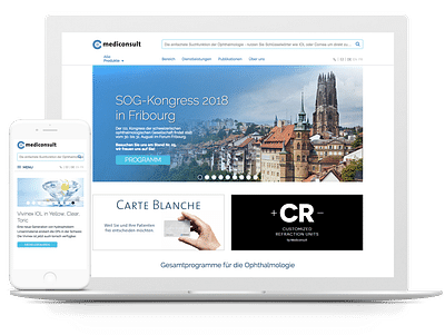 Mediconsult AG- Corporate Landingpage - Website Creatie