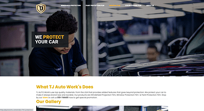 TJ Auto Work's Website - Creación de Sitios Web