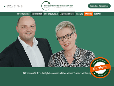 Webdesign und digitale Mitarbeitergewinnung für die Steuerberatung HOW - Création de site internet