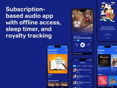 Audio content mobile app built in 4 months - Mobile App