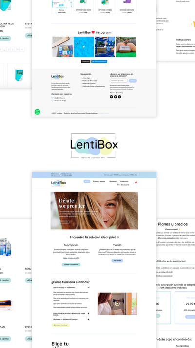 Diseño y desarrollo de E-commerce para Lentibox - Creación de Sitios Web