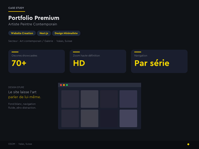 Portfolio Premium - Artiste Peintre Contemporain - Website Creation