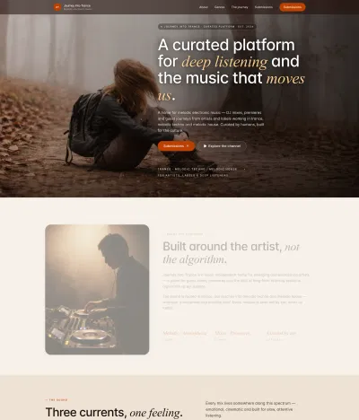 Journey Into Trance - Website Creation