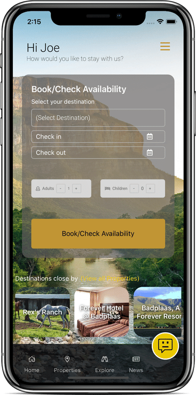 Forever Resorts App - Développement de Logiciel