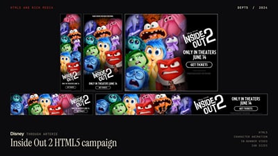 Disney Inside Out 2 HTML5 campaign through Arterie - Online Advertising