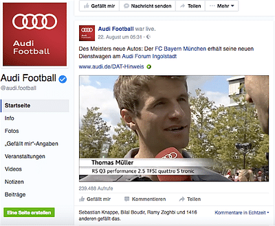 Live Übertragung - FC Bayern München. - Motion-Design