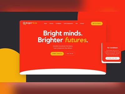 BrightMinds: one site for schools, candidates and young people - Website Creation