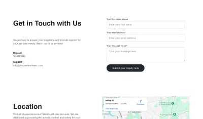 Pet Care Website Design - Website Creation