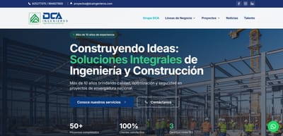 Diseño y Desarrollo Web B2B DCA INGENIEROS S.A.C. - Creación de Sitios Web