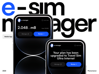 E-manager - E-Sim Card Management Mobile App - App móvil