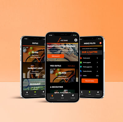 Axe Tennis | Application & Stratégie digitale - Application mobile