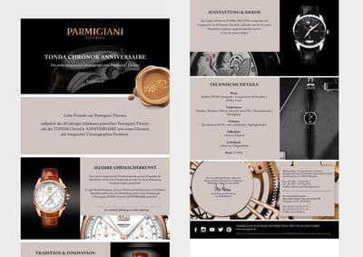 NEWSLETTER / Parmigiani Fleurier - Ergonomie (UX/UI)