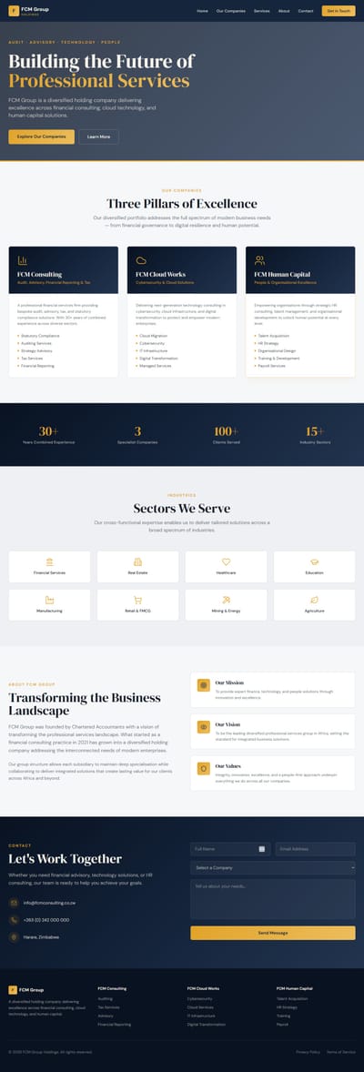 FCM New Website Revamp - Website Creation