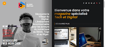 Magazine en ligne La Voix Digitale - Webseitengestaltung