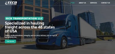 Website Creation for client's trucking business - Création de site internet
