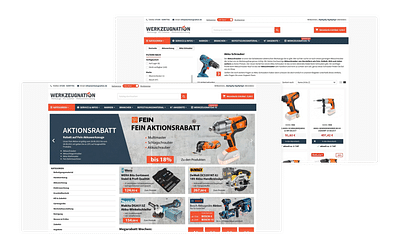 E-Commerce Portal für Werkzeughandel - Réseaux sociaux