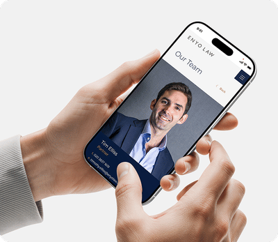 Enyo Law Website Redesign, UX/UI & Custom Build - Software Entwicklung