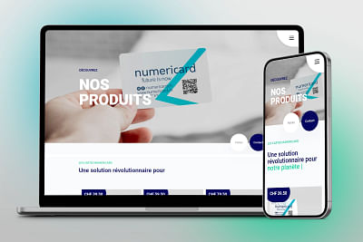 Numericard - Boutique en ligne - Webseitengestaltung