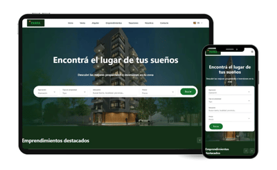 Sitio web inmobiliario y Marketing Digital 360 - Publicidad Online