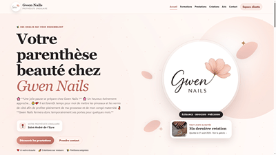 Gwen Nails prothésiste ongulaire - Website Creation