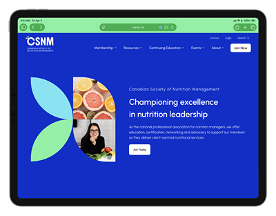 CSNM: Connecting the nutrition community - Website Creatie