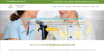 Design & Development of C & D Healthcare website - Référencement naturel