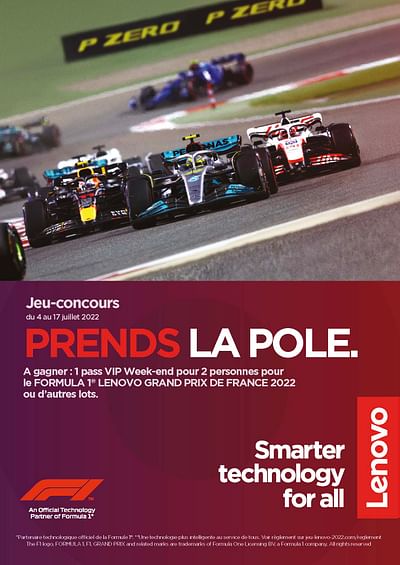 Lenovo: activation Formule 1 - Création de site internet
