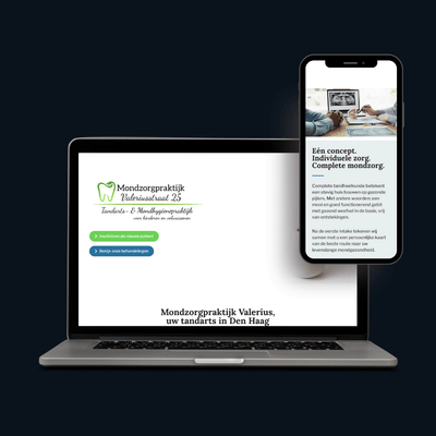 Website voor Mondzorg Valerius - Website Creatie