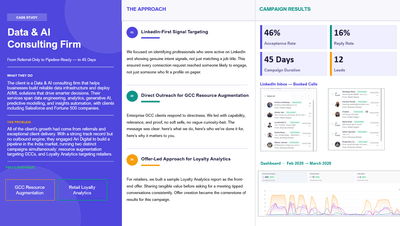 12 Qualified Leads in 45 Days for a Data & AI Firm - Email Marketing