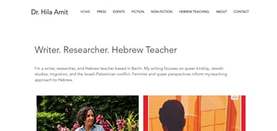 Personal website for a Berlin writer, researcher and Hebrew teacher - Website Creation