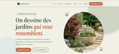 Site vitrine pour paysagiste — Jardins & Co - Création de site internet