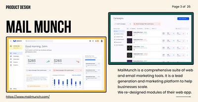 Product Design | MailMunnch - Product Management