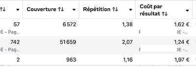Coût par lead - Facebook - Onlinewerbung