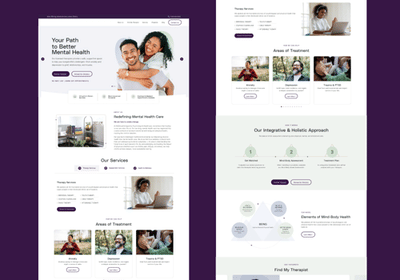 Website with Therapist Matching & Intake Process - Création de site internet