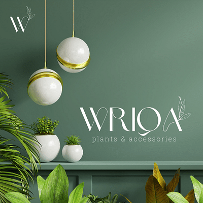 Brand Logo design for WRIQA Plants & Accessories - Branding y posicionamiento de marca