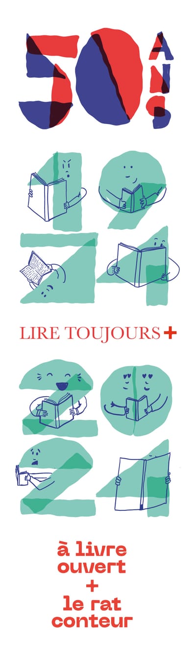 Visuel pour les 50ans d'une librairie - Design & graphisme